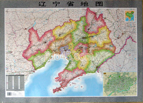 중국 랴오닝성 지도(중문판)수입지도 118cm*78cm
