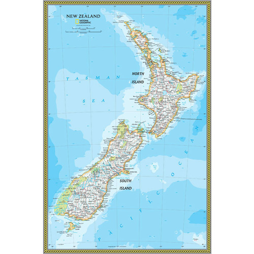 내셔널지오그래픽 뉴질랜드 지도 코팅형 78cm x 110cm