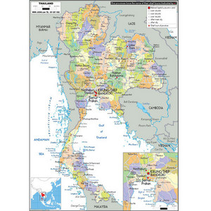 태국(thailand map)지도 (75cm x110cm)