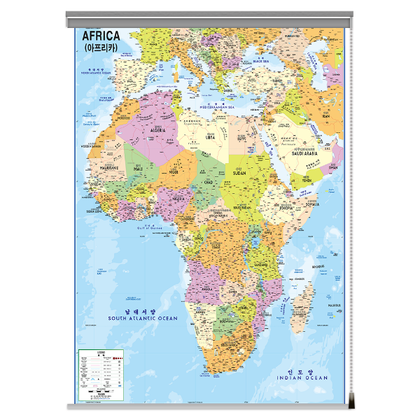 아프리카지도 중size 롤스크린형 110cmx150cm