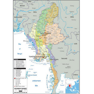 미얀마(myanmar map)지도