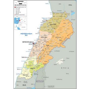 레바논(lebanon map)지도