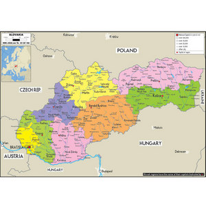 슬로바키아(slovakia map)지도