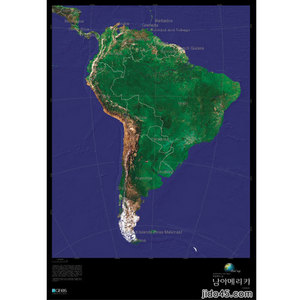 남 아메리카 위성지도