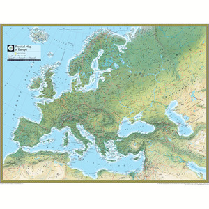 (내셔널지오그래픽)유럽지도 지세 코팅형 110cmx78cm